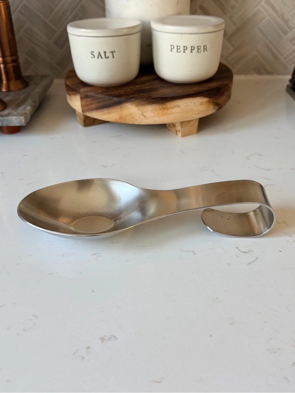 Stainless Steel Spoon Clip - Silver